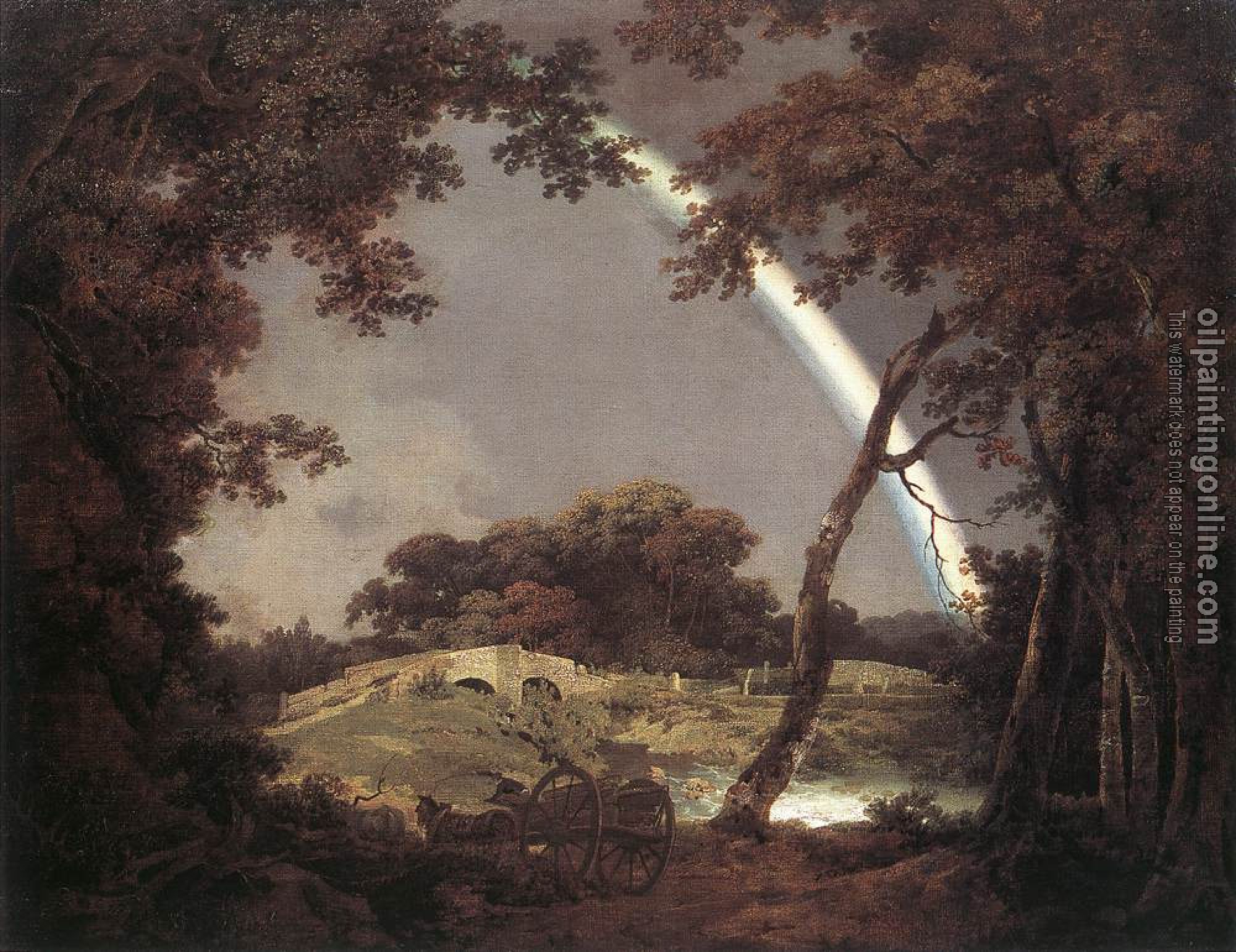 Joseph Wright of Derby - Landscape with Rainbow